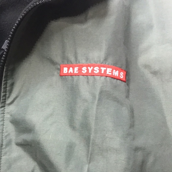 Port Authority Vest Reversible BAE Logo Green Slick Material w black Fleece 2XL - Picture 4 of 11